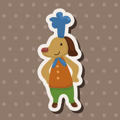 animal dog chef cartoon theme elements