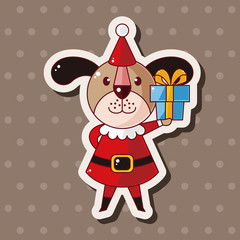 animal cartoon christmas style theme elements