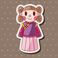 Chinese people theme elements