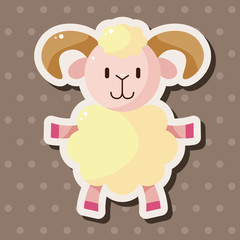 animal sheep cartoon theme elements