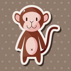 animal monkey cartoon theme elements