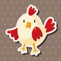 animal cock cartoon theme elements