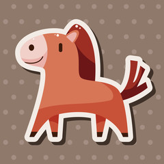 animal horse cartoon theme elements
