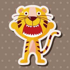 animal tiger cartoon theme elements
