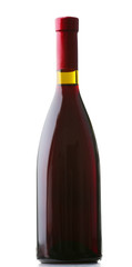 Wine bottle isolated on white