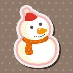snowman cartoon theme elements