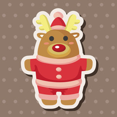 animal moose cartoon christmas style theme elements
