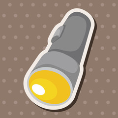 Travel equipment flashlight theme elements