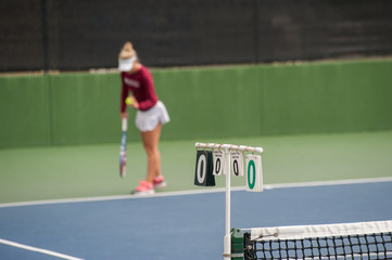 Tennis match begins, zero to zero