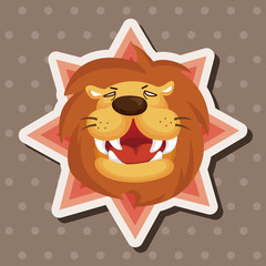 animal lion cartoon theme elements