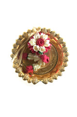 Jasmine garland made from soap on gold tray