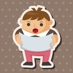 Office workers theme elements