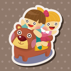 Kindergarten children theme elements