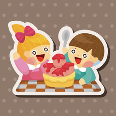 Kindergarten children theme elements