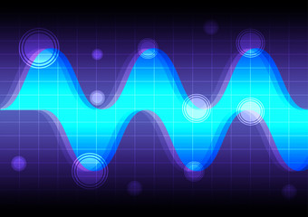 abstract wave blue background technology