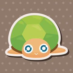 sea animal turtle cartoon theme elements