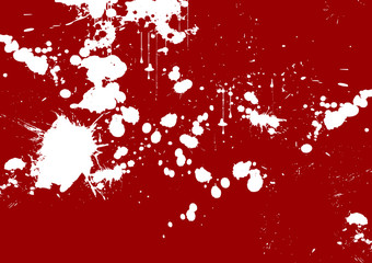 vector splatter white color painted background with red color