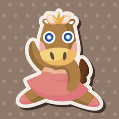 animal horse dancing cartoon theme elements