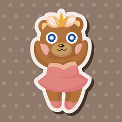 animal bear dancing cartoon theme elements