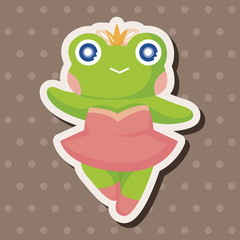 animal frog dancing cartoon theme elements