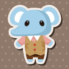 animal elephant winter cartoon theme elements