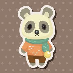 animal panda winter cartoon theme elements