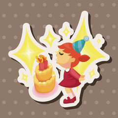 people celebrate the birthday theme elements