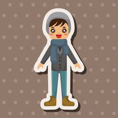 boy man cartoon theme elements