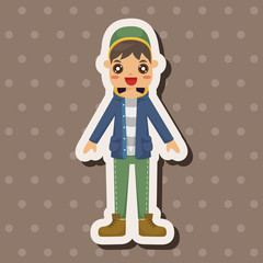 boy man cartoon theme elements