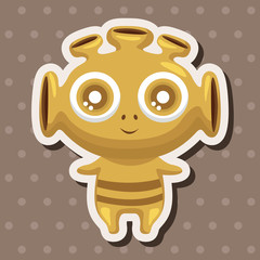 Space alien theme elements