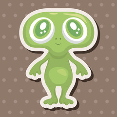 Space alien theme elements