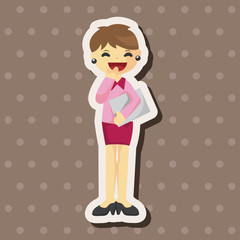 Office workers theme elements