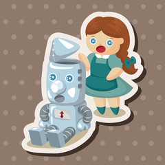 The Wizard of Oz cartoon theme elements