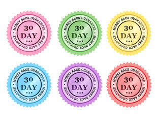 Money back guarantee stamp