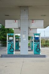 Fototapeta na wymiar Abandoned gas pump Station