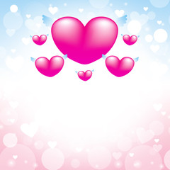 Fototapeta na wymiar love heart pink background