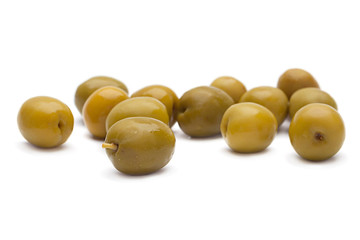 Green marinated oilve