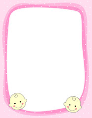 Baby girl card background
