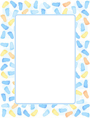 Baby boy footprints frame