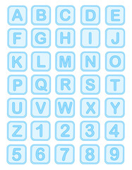 Baby blocks alphabet blue
