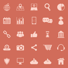 SEO color icons on orange background