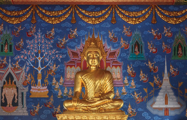 Statue of buddha in Wat Kaew Korawaram Temple