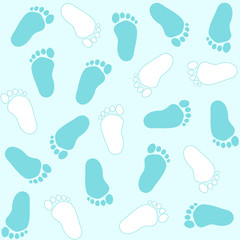 Baby footprints seamless