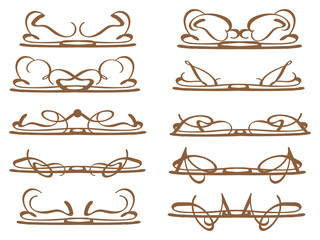 Vintage abstract decorative design elements