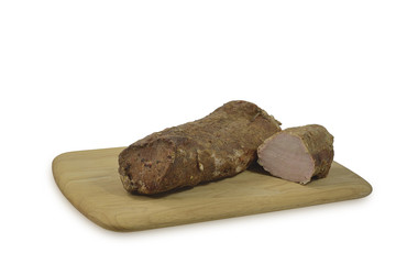 Smoked meat isolated on white background © gavs_ira