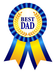 Best dad ribbon rosette