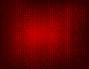 Red binary code background