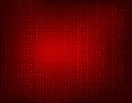 Red Binary Code Background