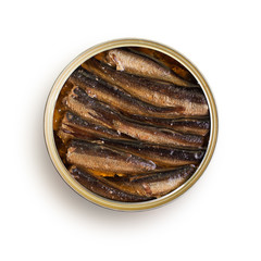 Sprats in the Bank on a white background