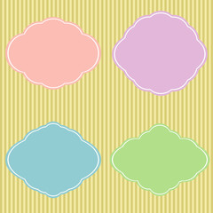 Vector set of vintage frames